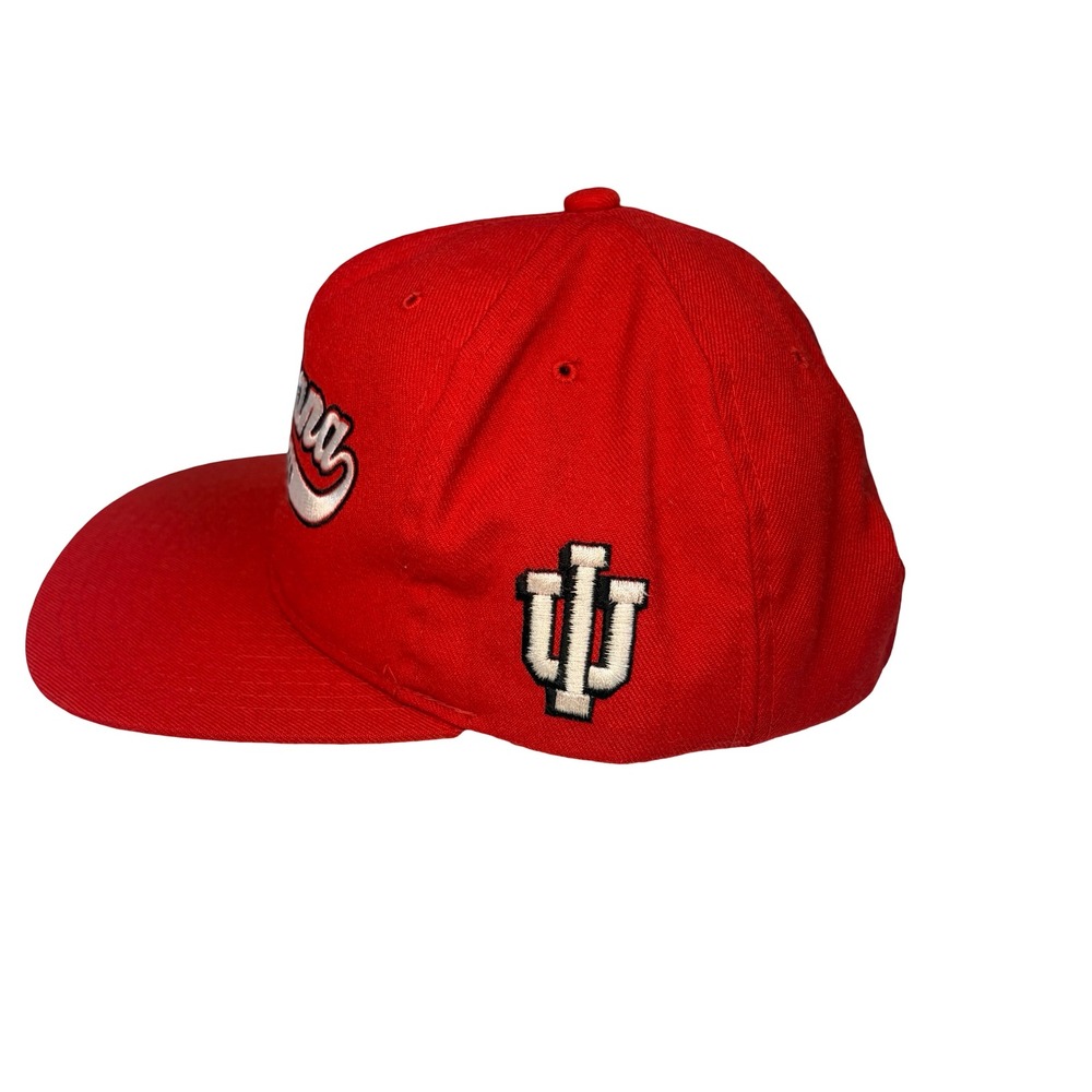 Vintage Starter Indiana Hoosiers 1990s Red Wool Snapback Hat Vintage NCAA Cap - Picture 2 of 8